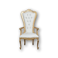 Couples Set Thronette Chairs - White and Gold