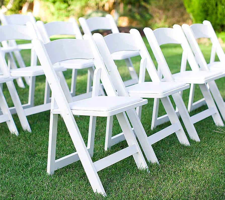 White Resin Folding Chairs